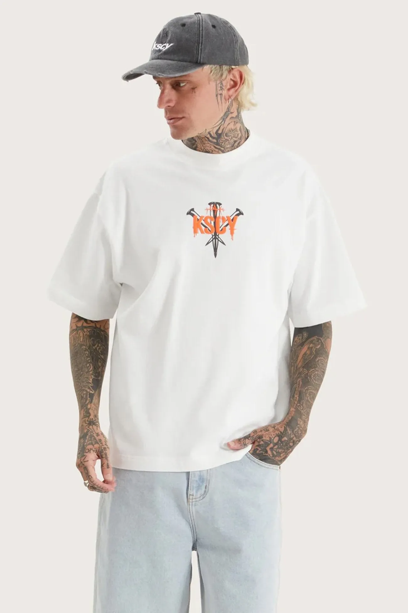 Attached Street Tee Natural White