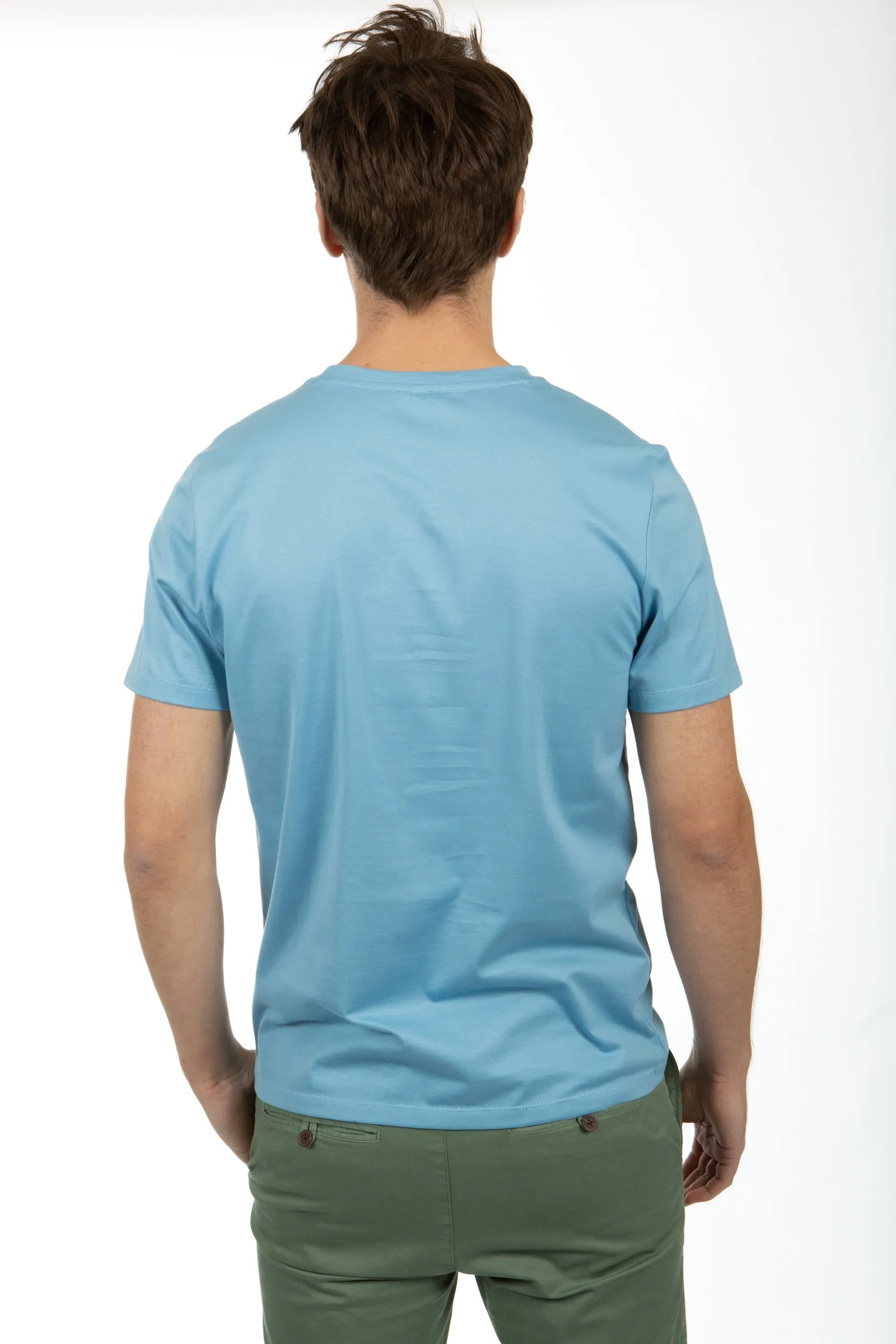 Blue Cotton Jersey Tee Shirt