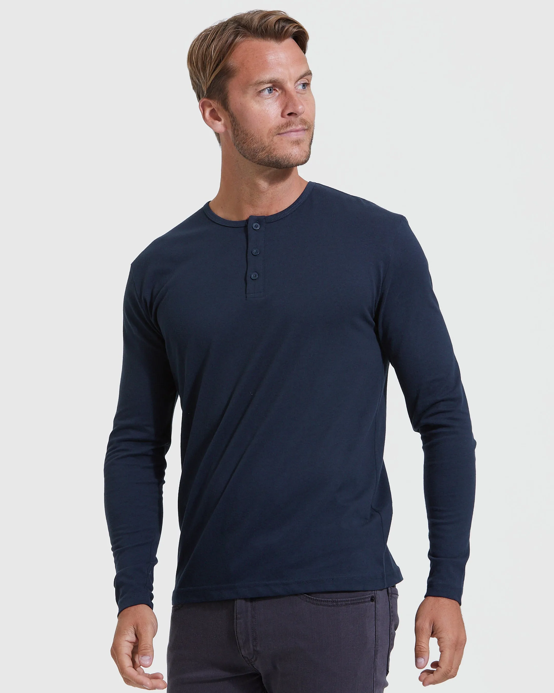 Blues Long Sleeve Henley 3-Pack