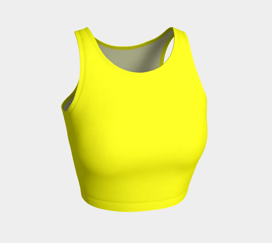 Bright Yellow Athletic Crop Top