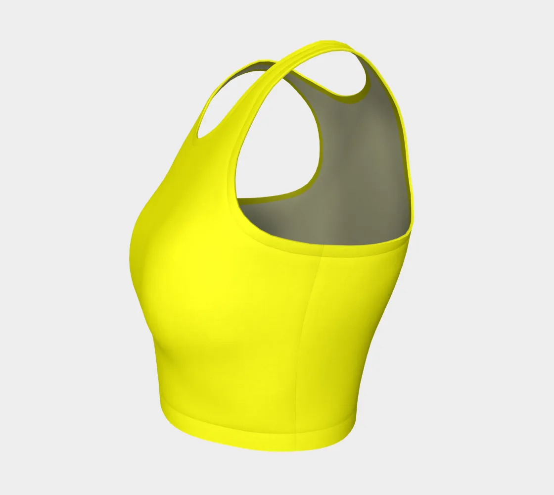 Bright Yellow Athletic Crop Top