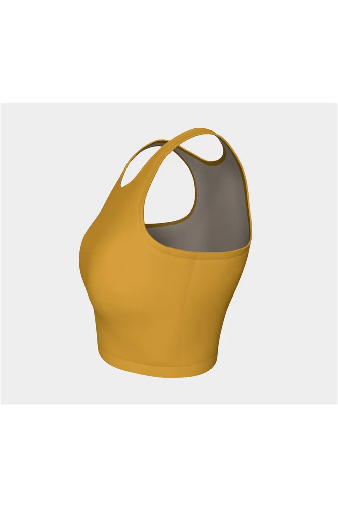 Brown Mustard Athletic Crop Top