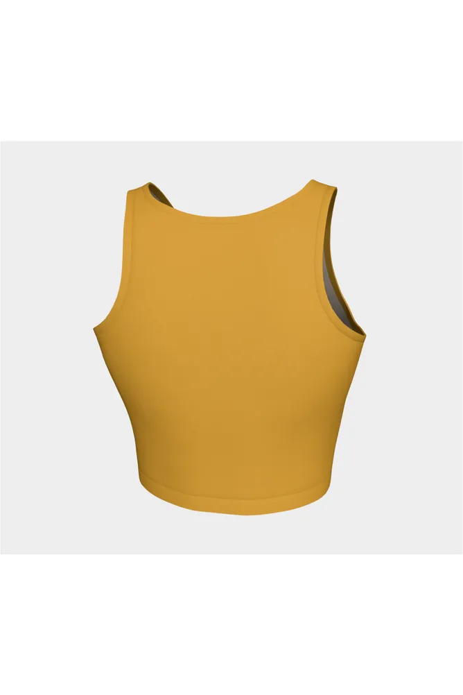 Brown Mustard Athletic Crop Top