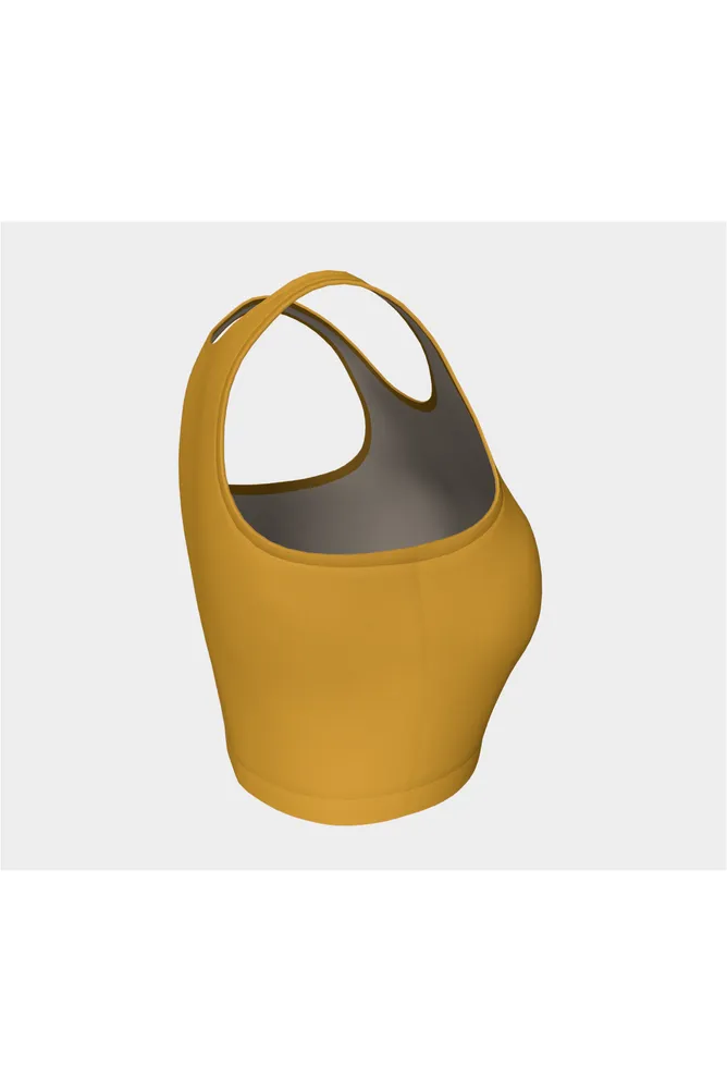 Brown Mustard Athletic Crop Top