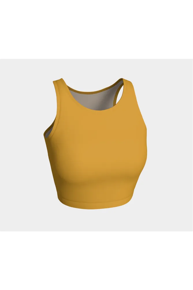 Brown Mustard Athletic Crop Top