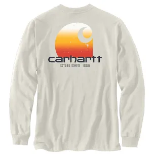 C Graphic Pocket Long Sleeve T-shirt - Malt