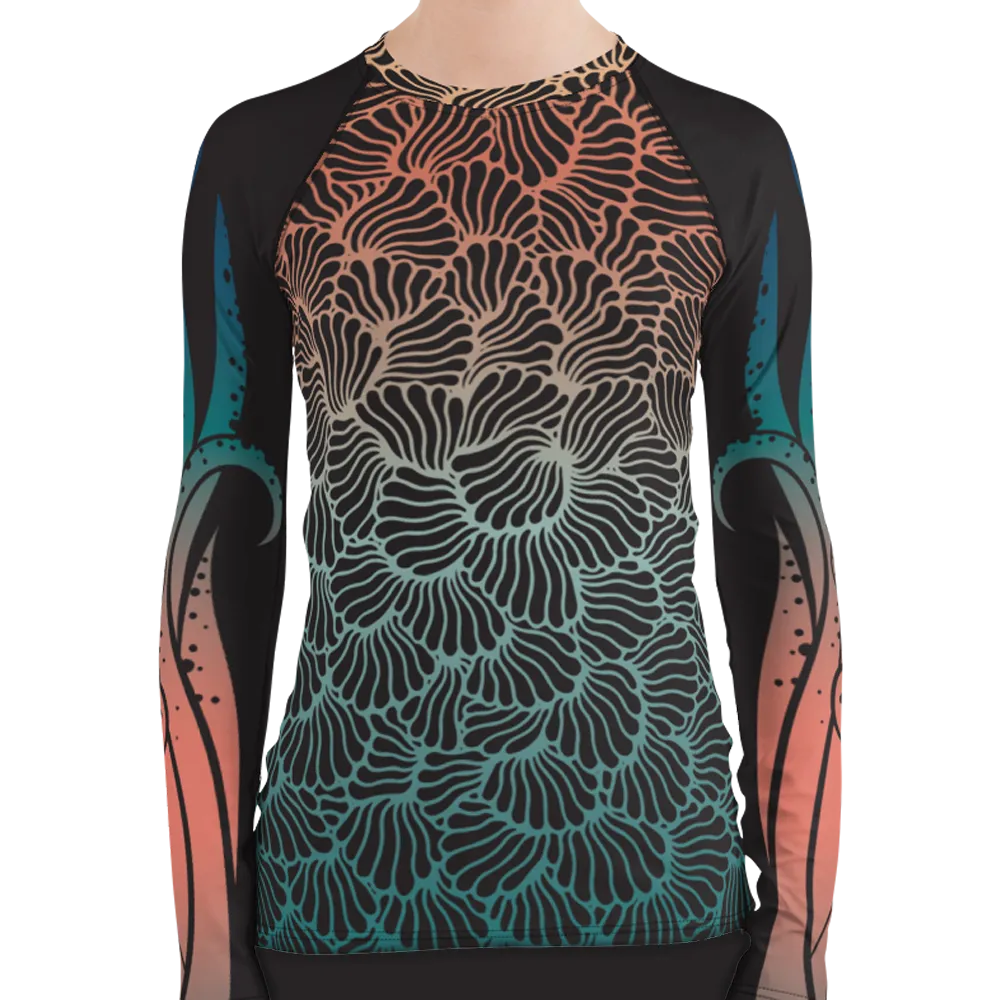 Camouflage Octopus Women's Rash Guard