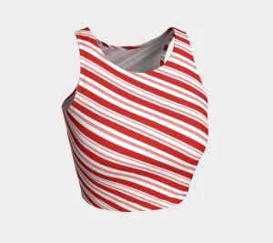 Candy Cane Athletic Crop Top