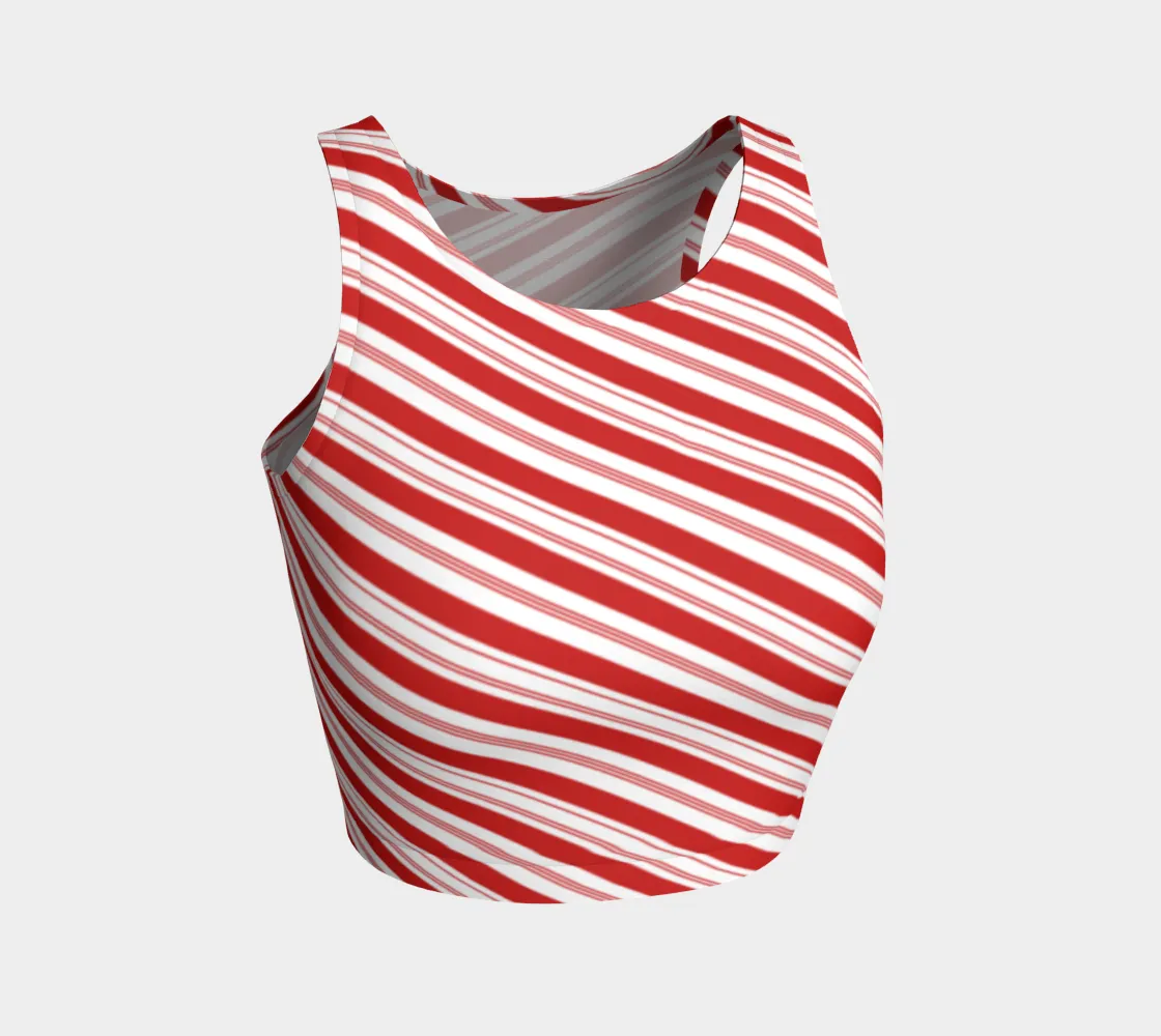 Candy Cane Athletic Crop Top