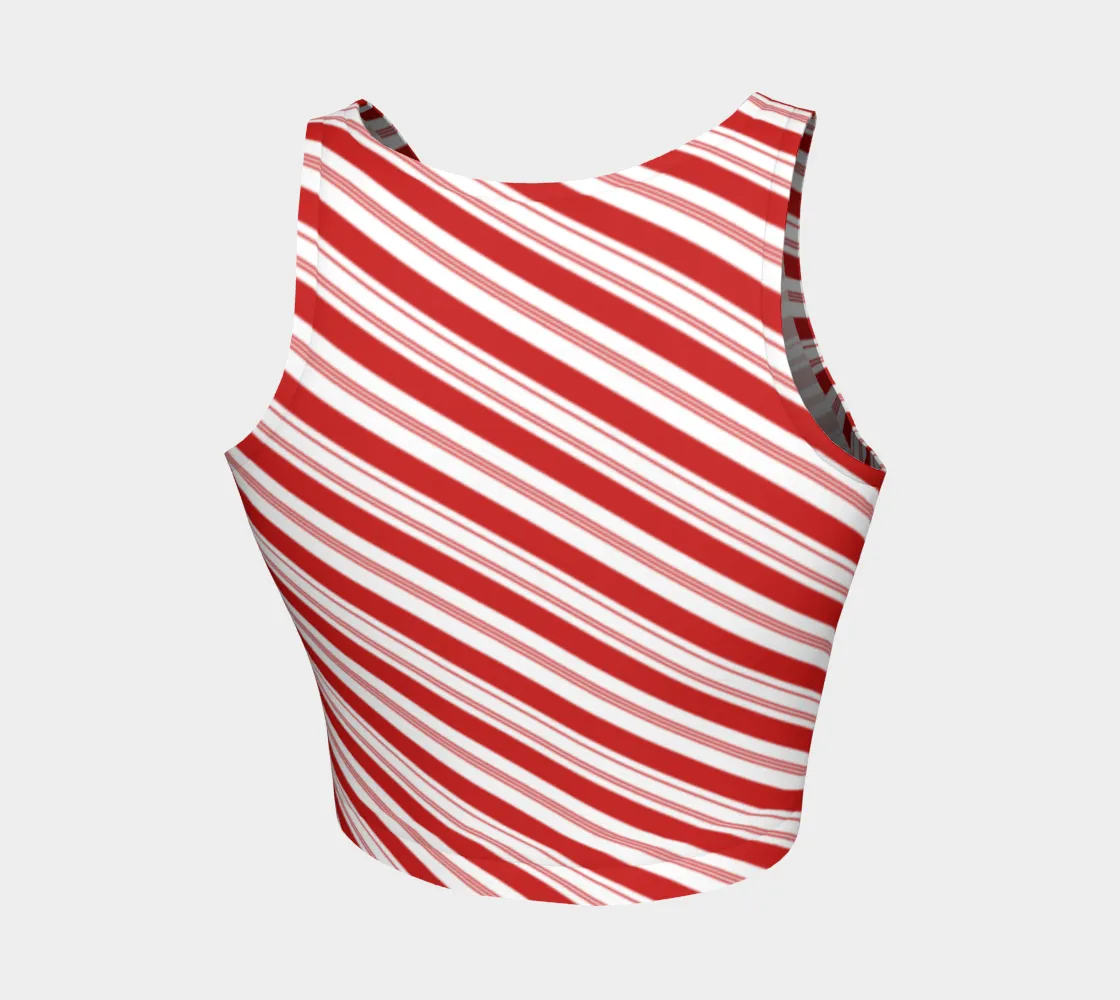 Candy Cane Athletic Crop Top