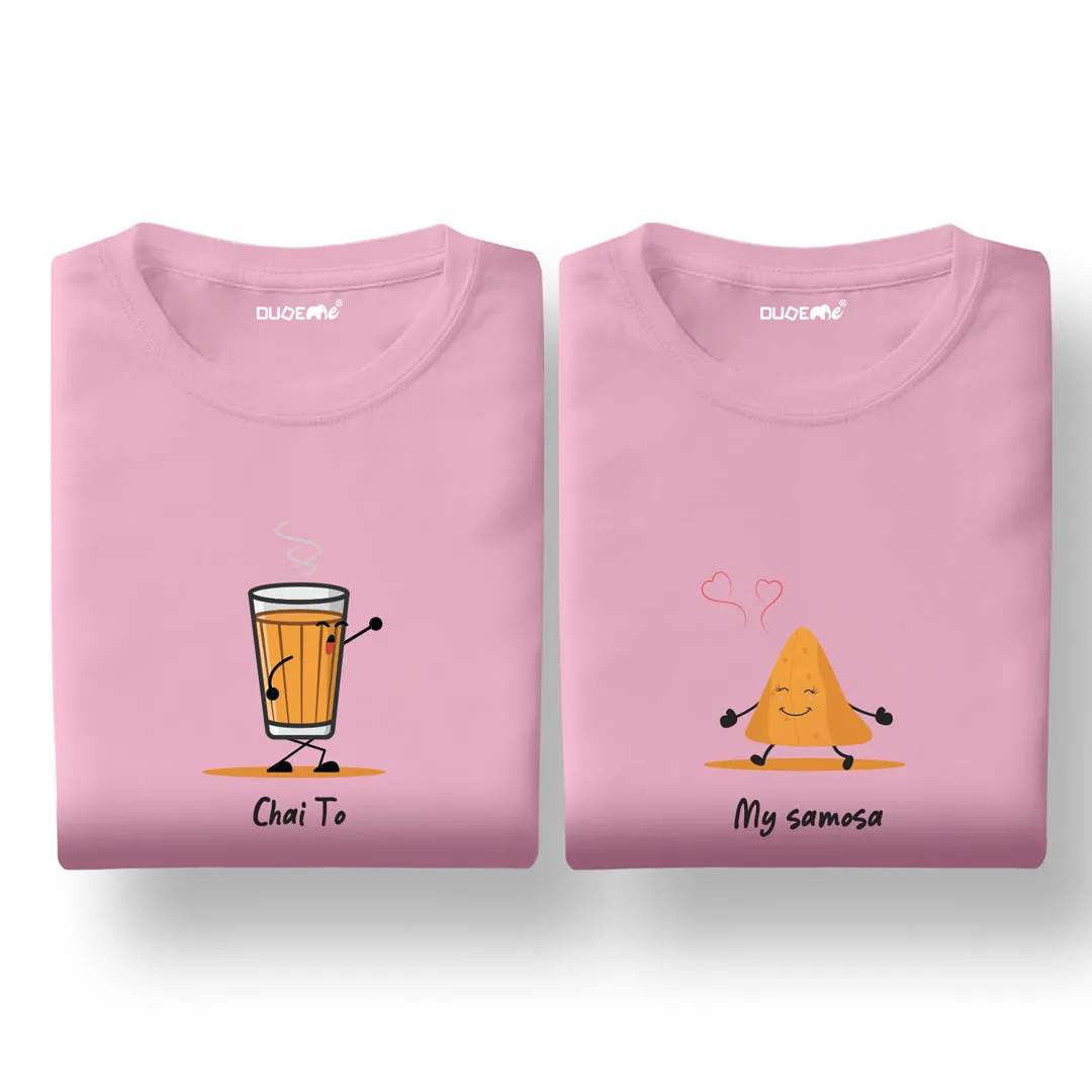 Chai To My Samosa Couple T-Shirt