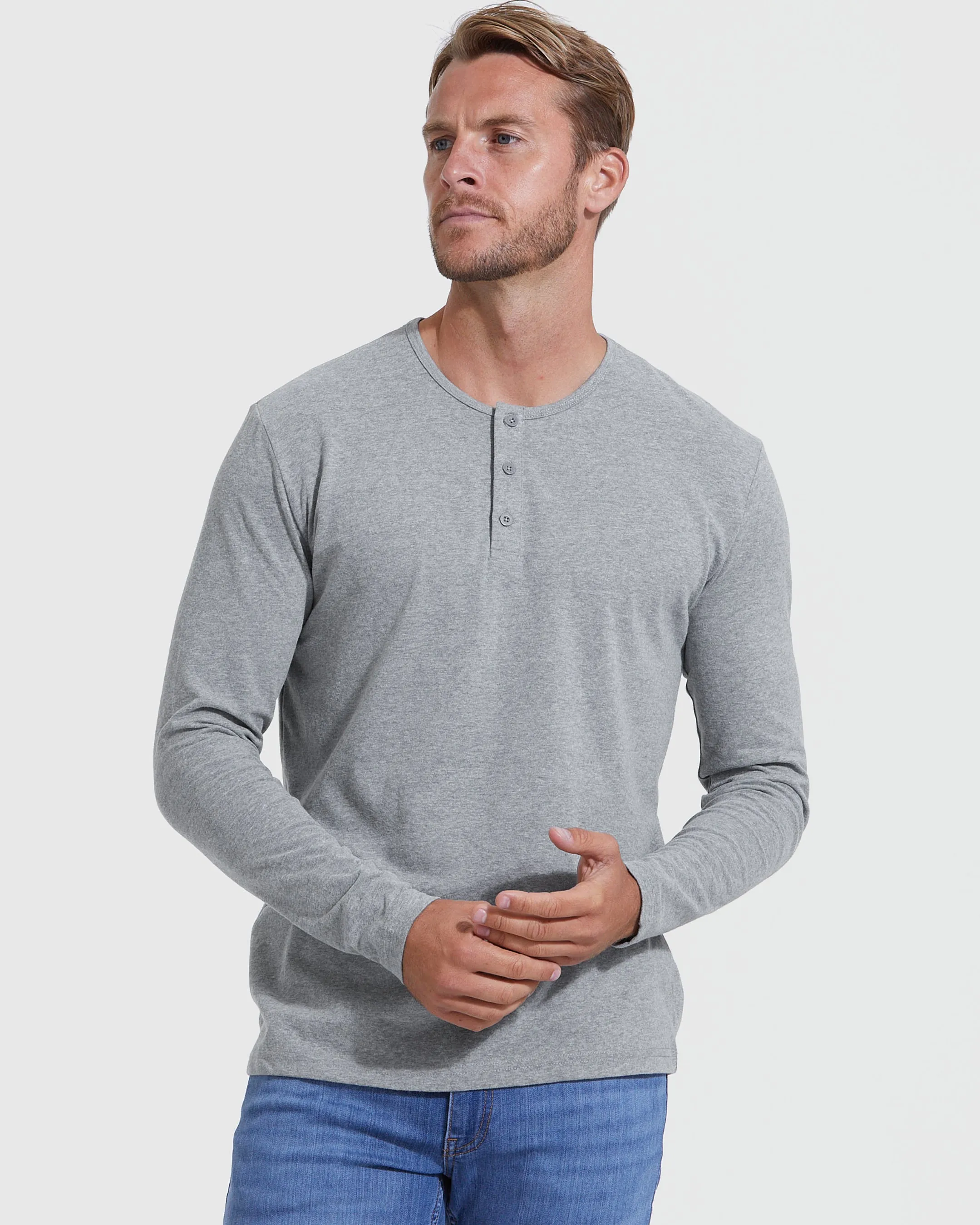 Classic Long Sleeve Henley 3-Pack