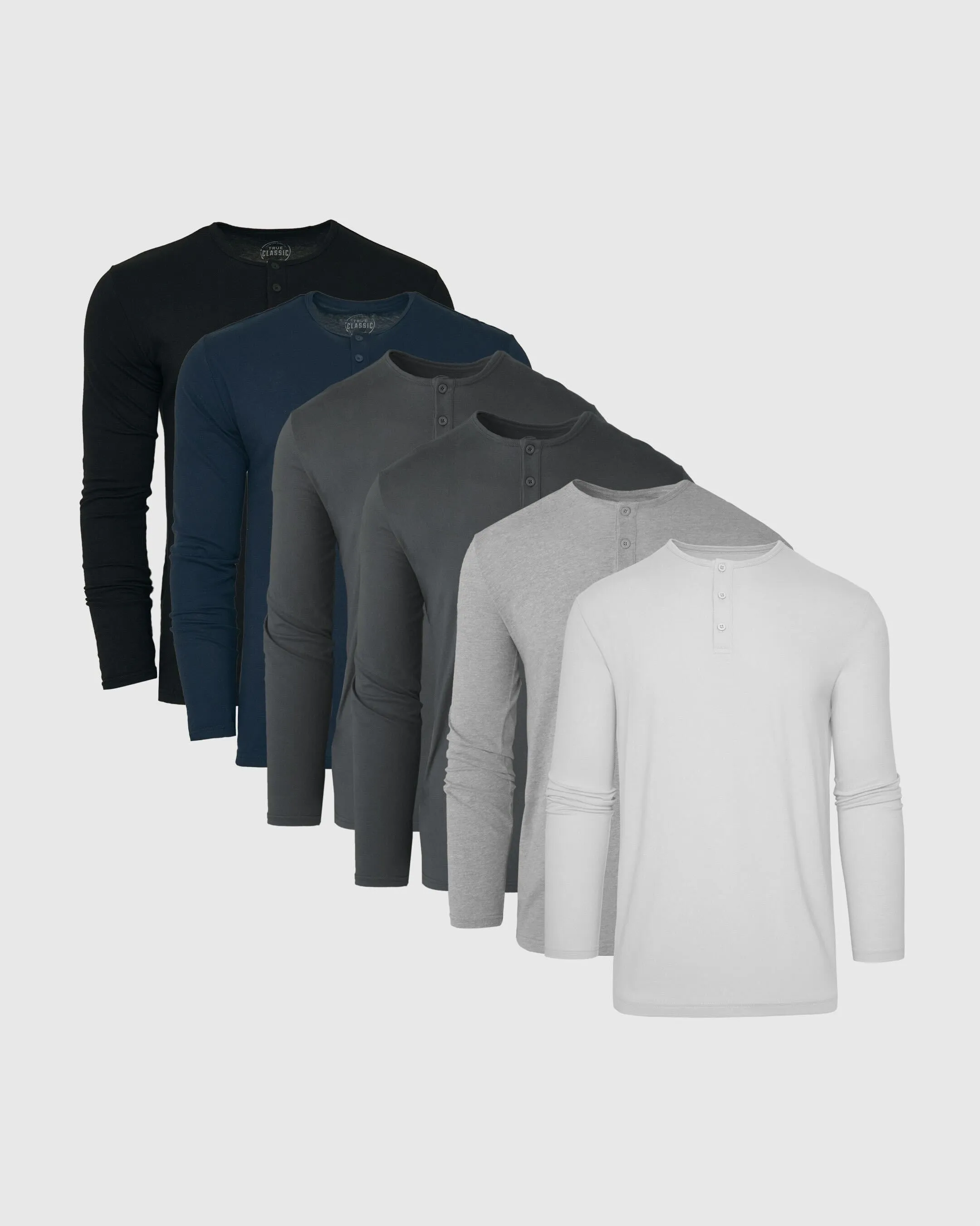 Core Color Long Sleeve Henley 6-Pack