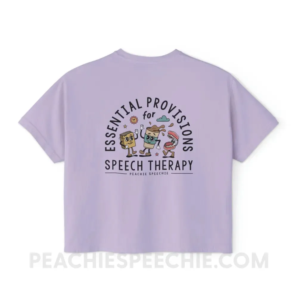 Essential Provisions for Speech Therapy Comfort Colors Boxy Tee