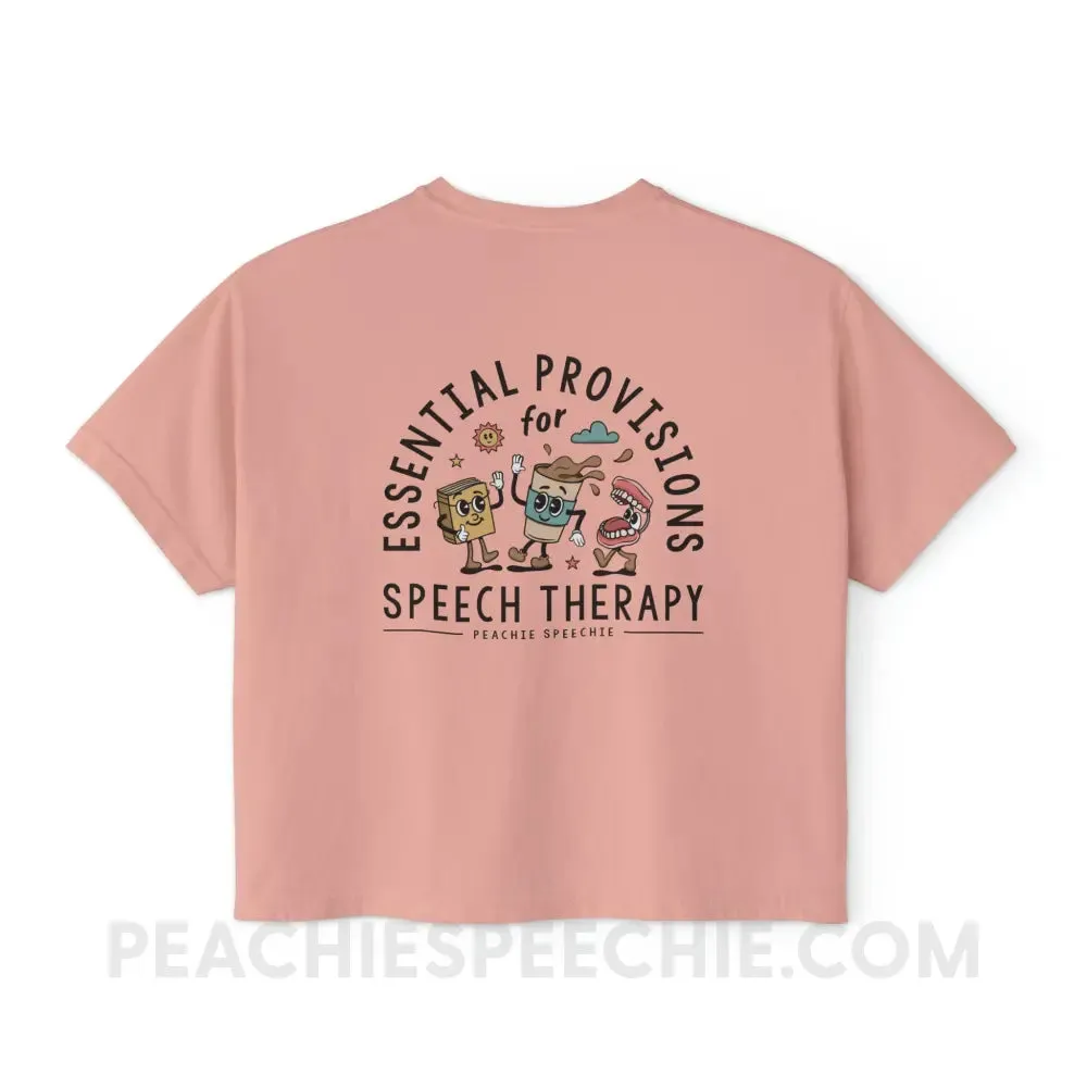 Essential Provisions for Speech Therapy Comfort Colors Boxy Tee