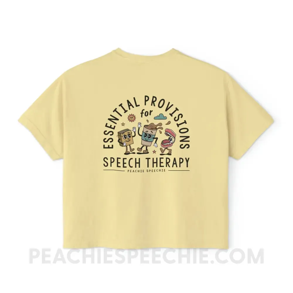 Essential Provisions for Speech Therapy Comfort Colors Boxy Tee