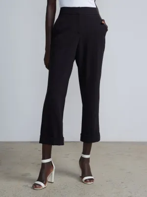 Essential Stretch High Rise Cuffed Cropped Pants