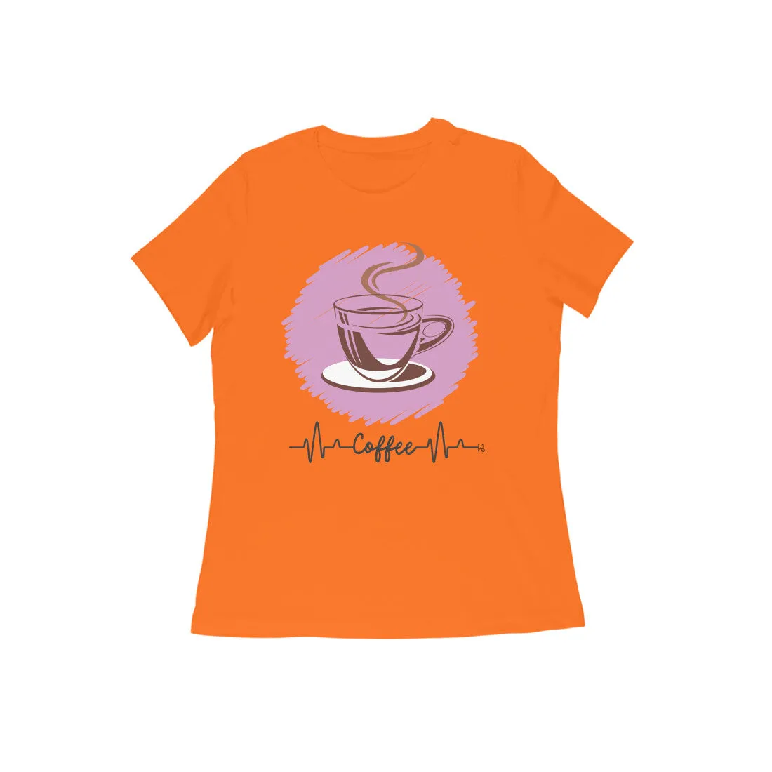 Female Round Neck Half Sleeve - Coffee Lover's Top