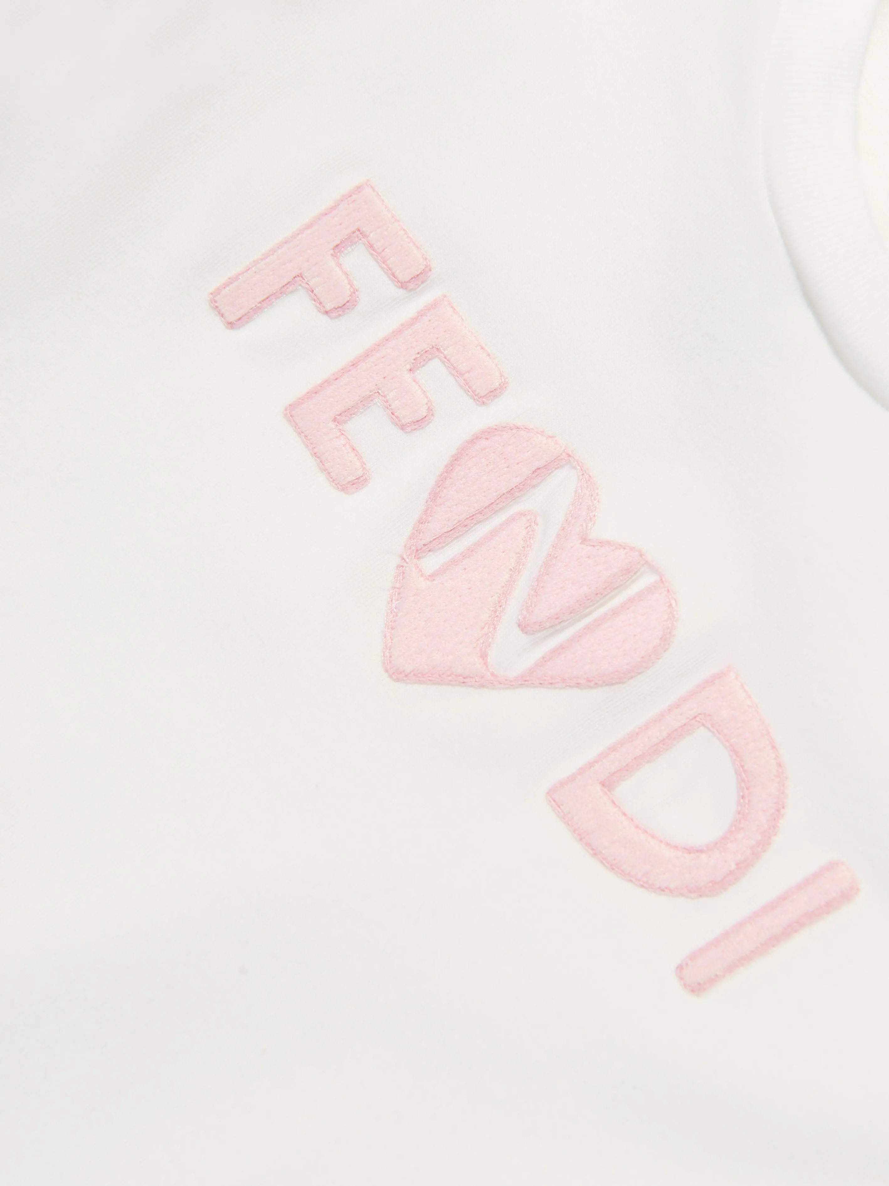 Fendi Baby Girls Tulle Sleeve T-Shirt in Ivory