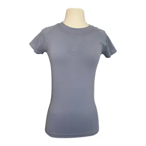 FitEq Short Sleeve Seamless Schooling Top in Slate Blue - Women's Small