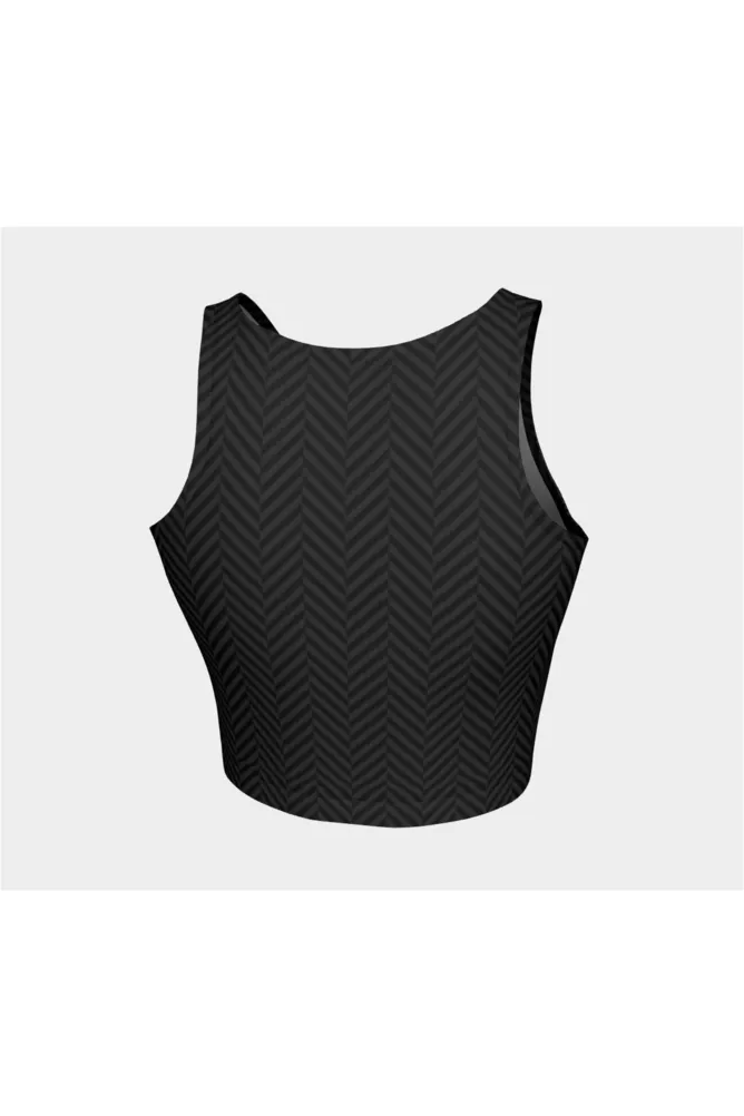 Herringbone Dark Print Athletic Top