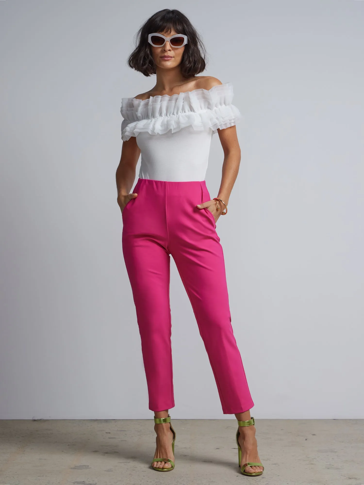 High Rise Ankle Length Pants