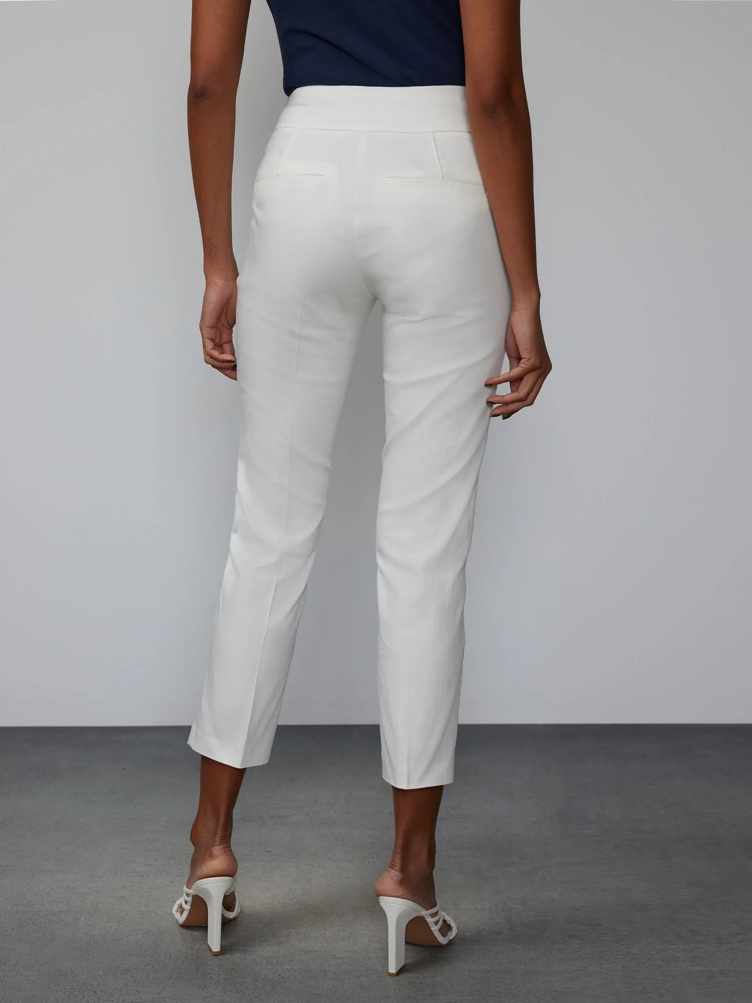 High Rise Seamed Ankle Pant