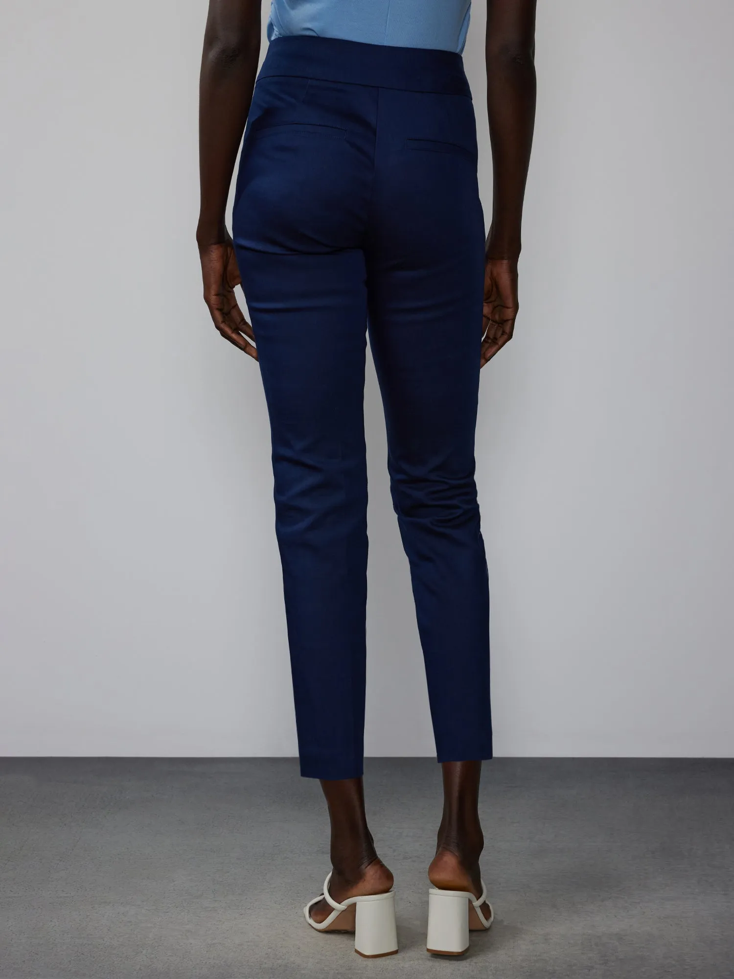 High Rise Seamed Ankle Pant