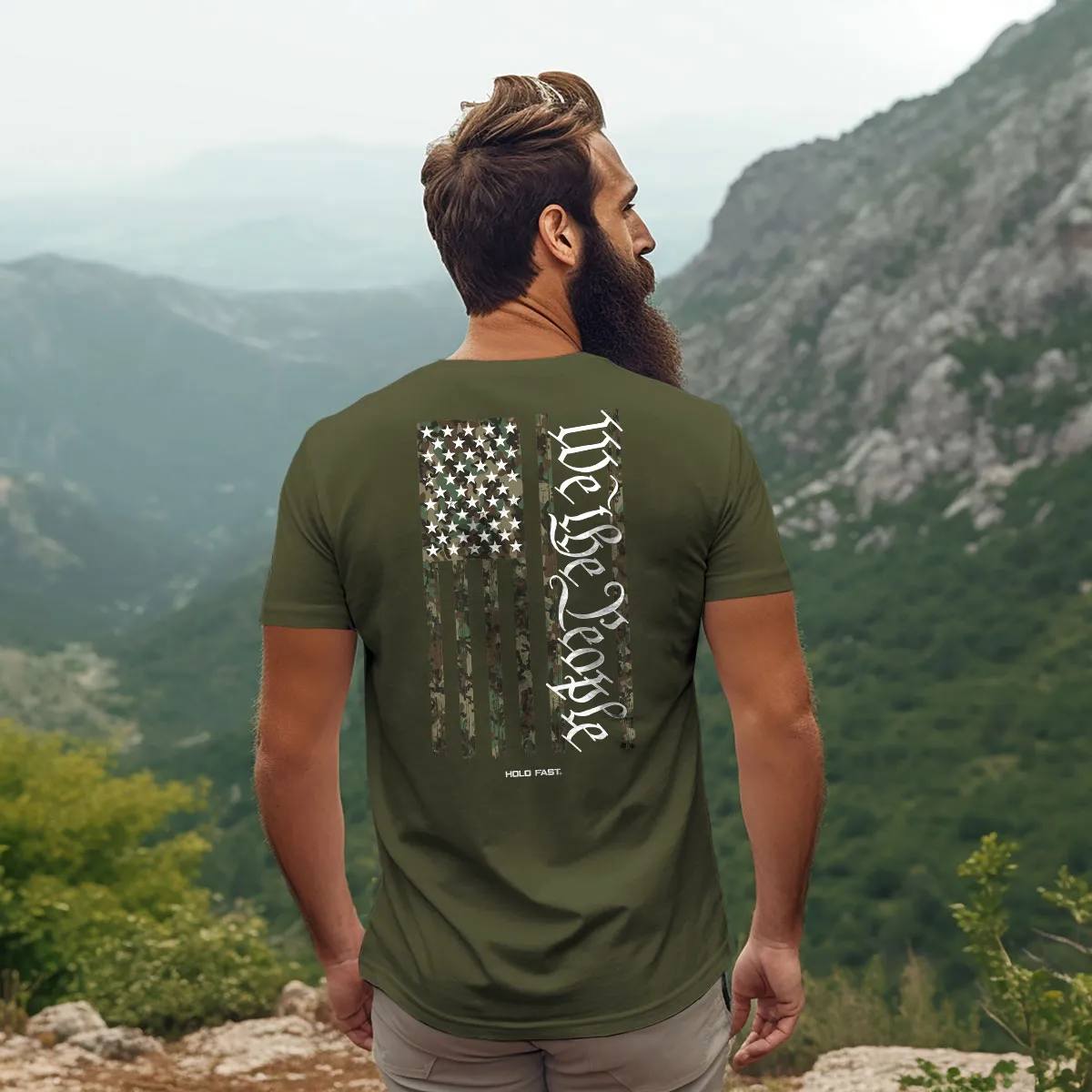 HOLD FAST Mens T-Shirt We The People Camo