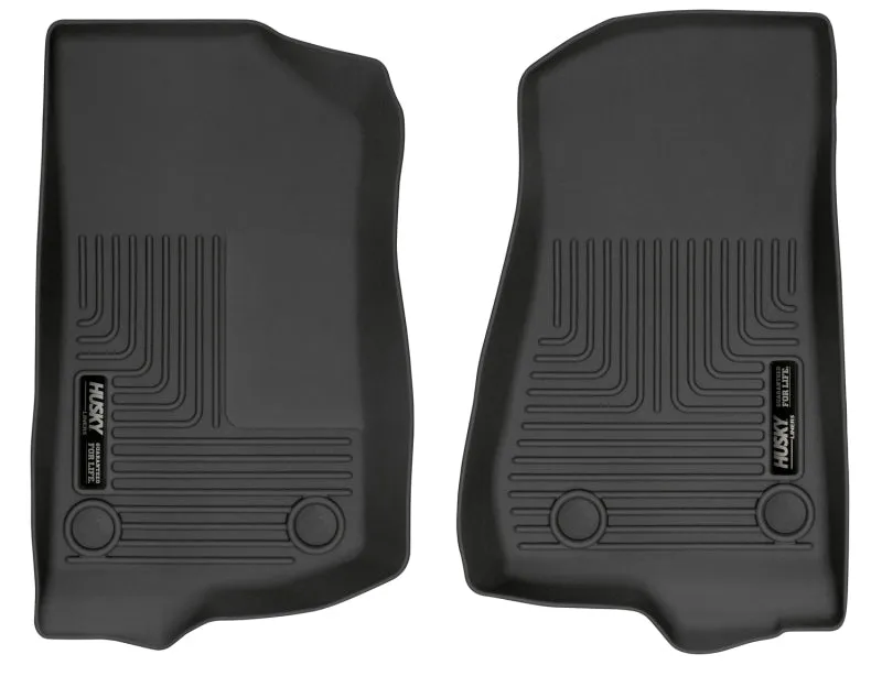 Husky Liners 18- Jeep JL Front Floor Liner Black Weatherbeater