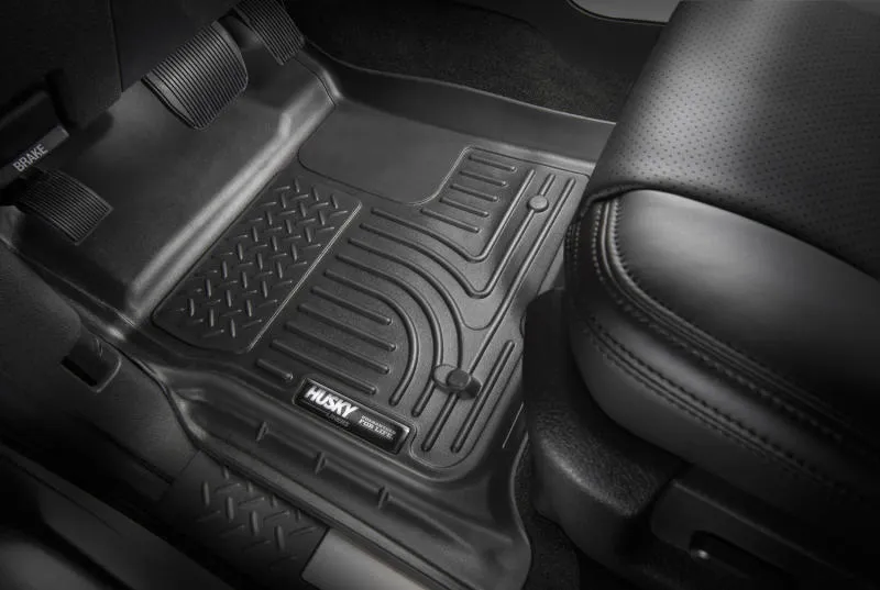 Husky Liners Center Hump Floor Liner Weatherbeater Plastic Black - Ford Fullsize Truck 2009-14