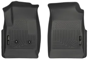 Husky Liners Front Floor Liner Weatherbeater Plastic Black - GM Midsize Truck 2015-16