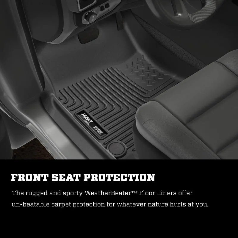 Husky Liners WeatherBeater 2nd Row Floor Liner - Black - Crew Cab - Dodge Ram Fullsize Truck 2009-18