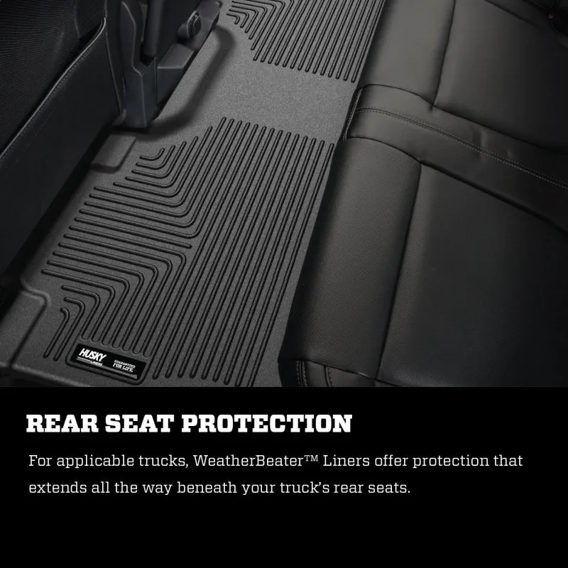 Husky Liners Weatherbeater 2nd Row Floor Liner - Black - Crew Cab - Ford Fullsize Truck 2015-16