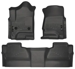 Husky Liners Weatherbeater Front / 2nd Row Floor Liner - Black - Crew Cab - GM Fullsize Truck 2014-19 98231