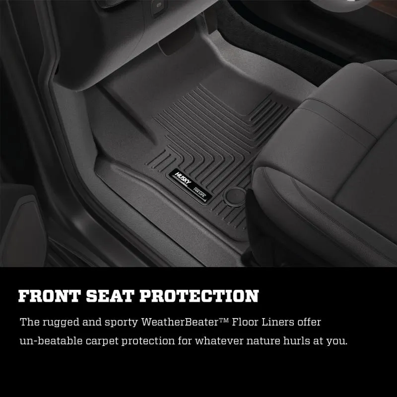 Husky Liners Weatherbeater Front / 2nd Row Floor Liner - Black - Crew Cab - GM Fullsize Truck 2014-19 98231