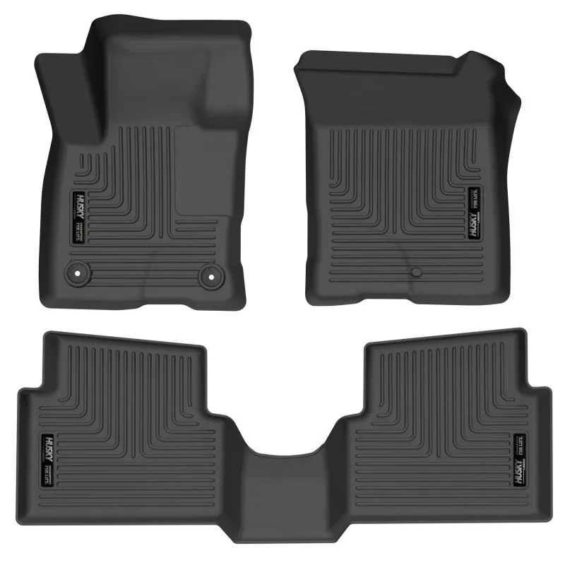 Husky Liners Weatherbeater Front/2nd Row Floor Liner - Black - Ford Compact Truck 2022