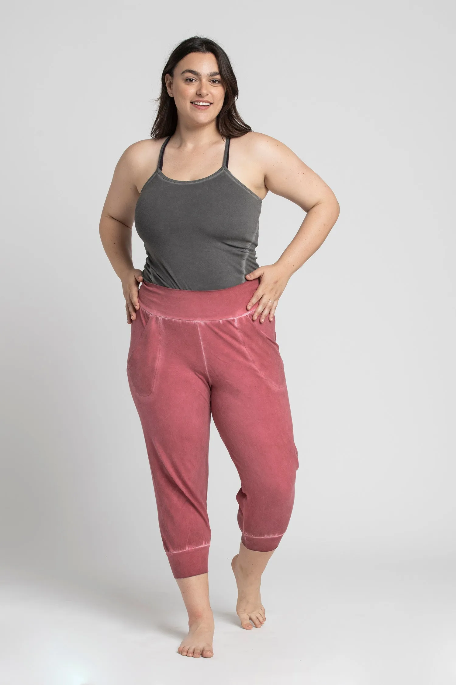 I'mPerfect Stonewash Slouchy Capri Pants 35%off