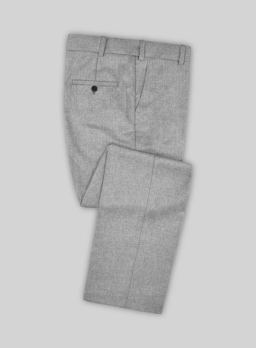 Italian Turna Light Gray Flannel Pants