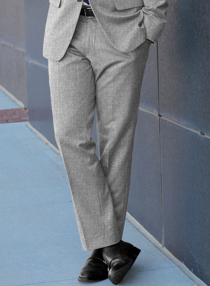 Italian Turna Light Gray Flannel Pants