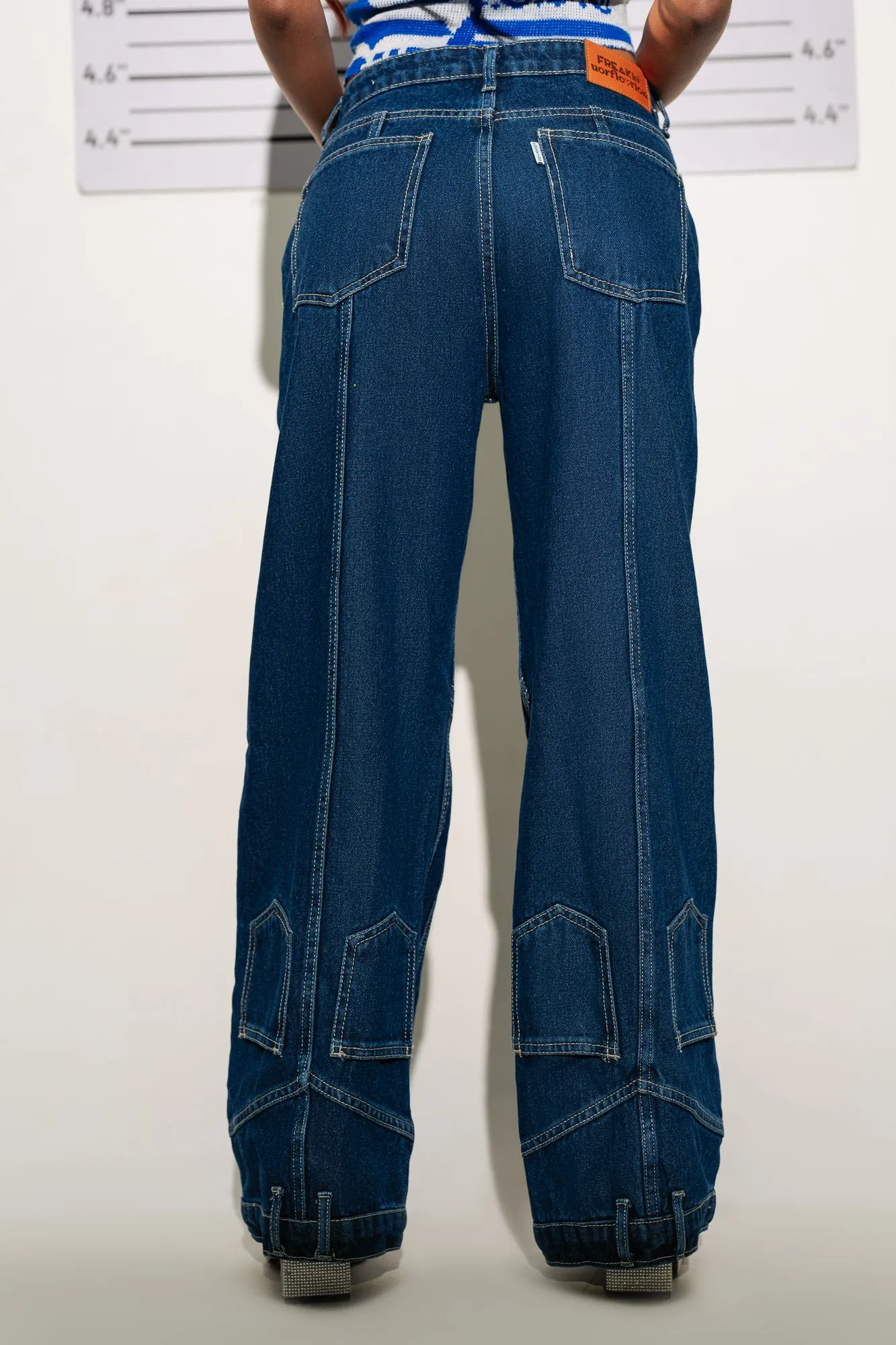 Jean Illusion Drama Pants