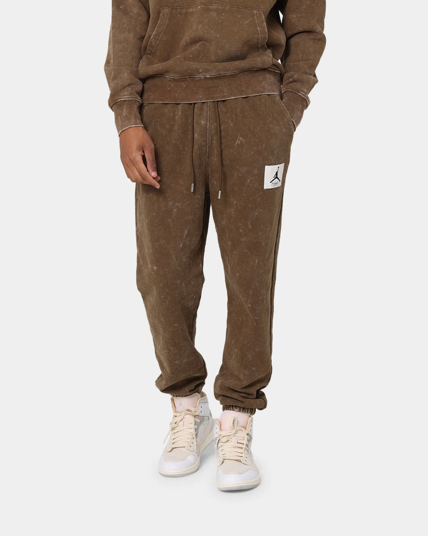 Jordan Essential Statement Washed Fleece Pants Light Olive