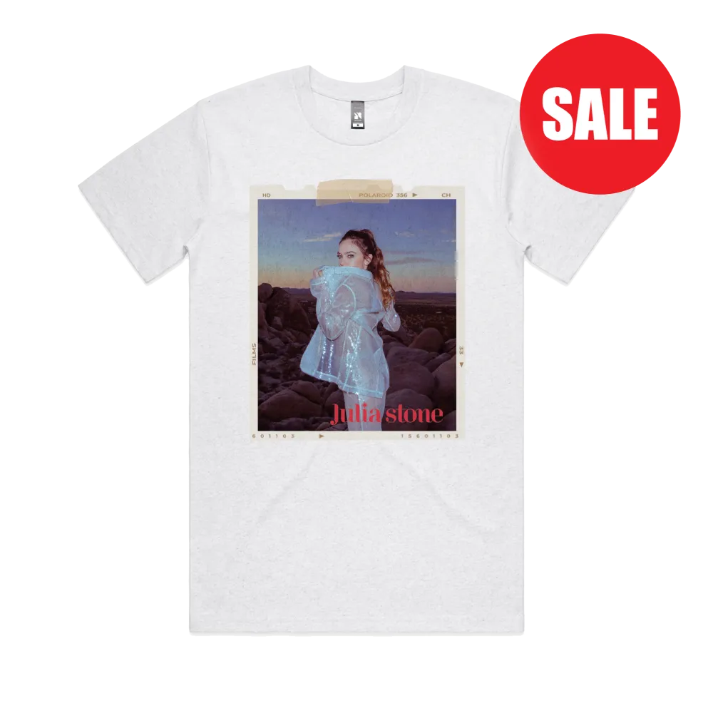 Julia Stone / Polaroid / White Marle T-Shirt