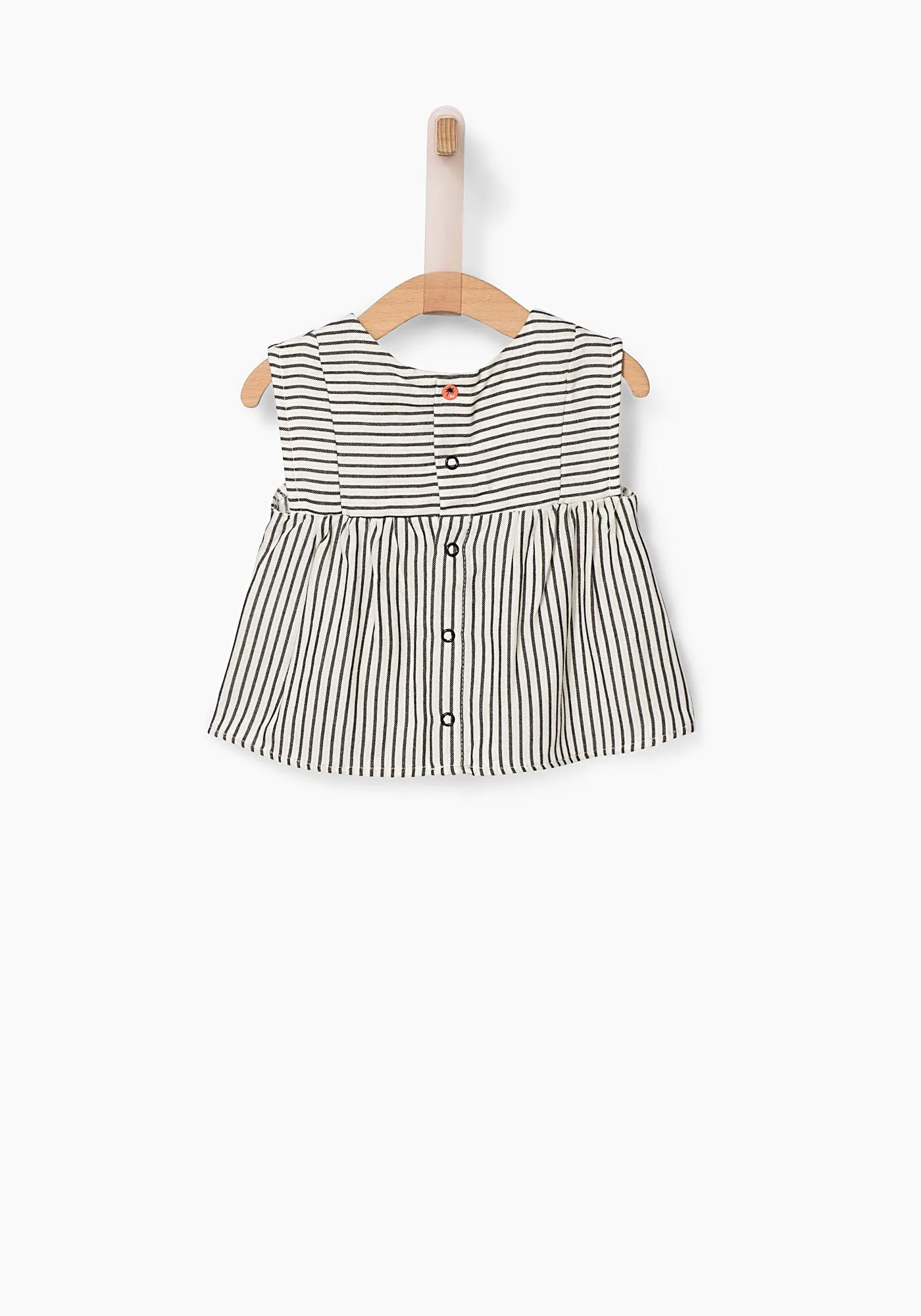 LA White&Grey Striped Linen Tank