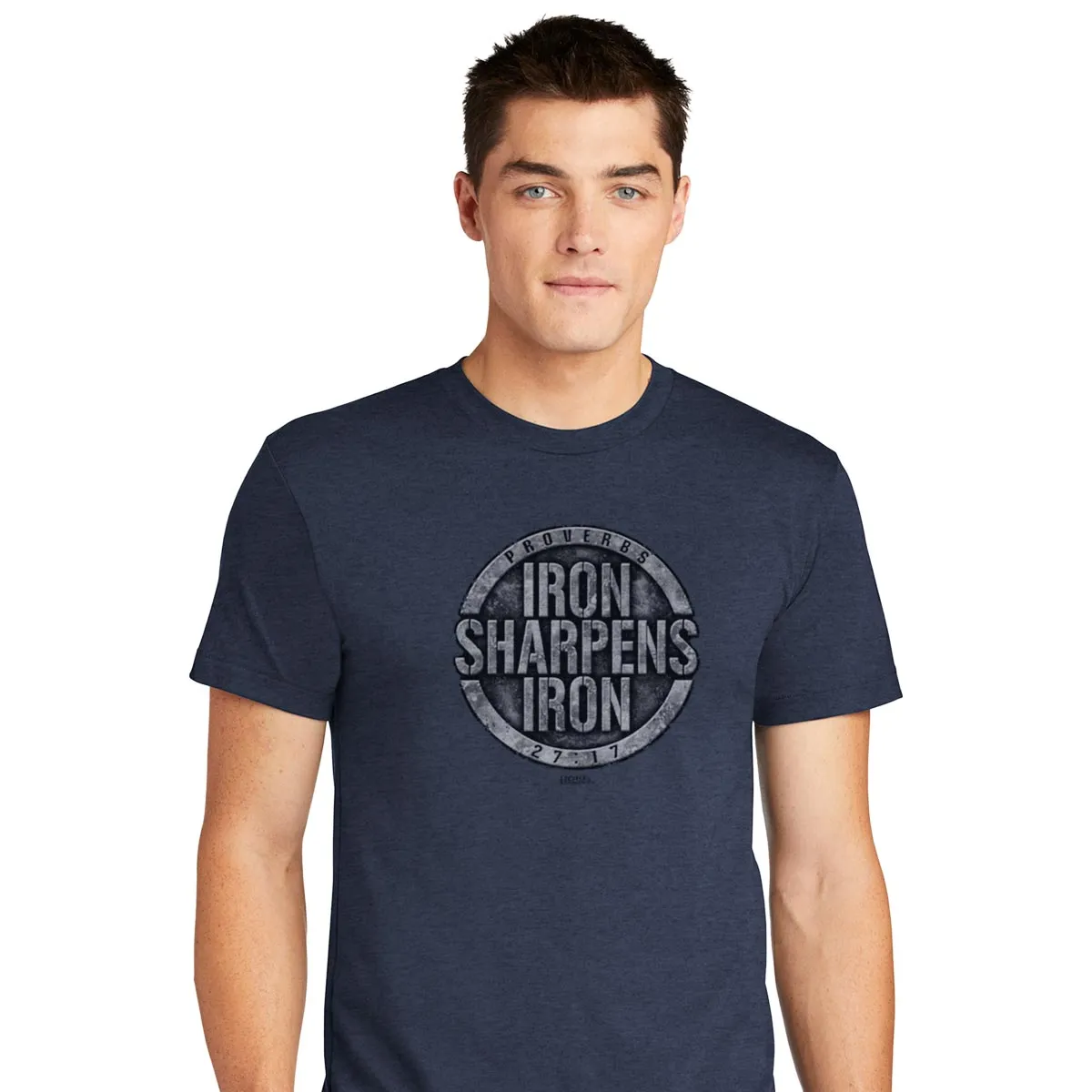 Light Source Mens T-Shirt Iron Circle