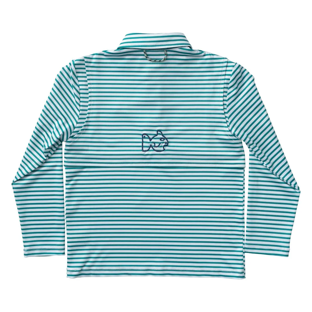 L/S Pro Performance Polo - Tennis Court Stripe