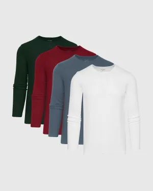 Luxe Waffle Henley 4-Pack