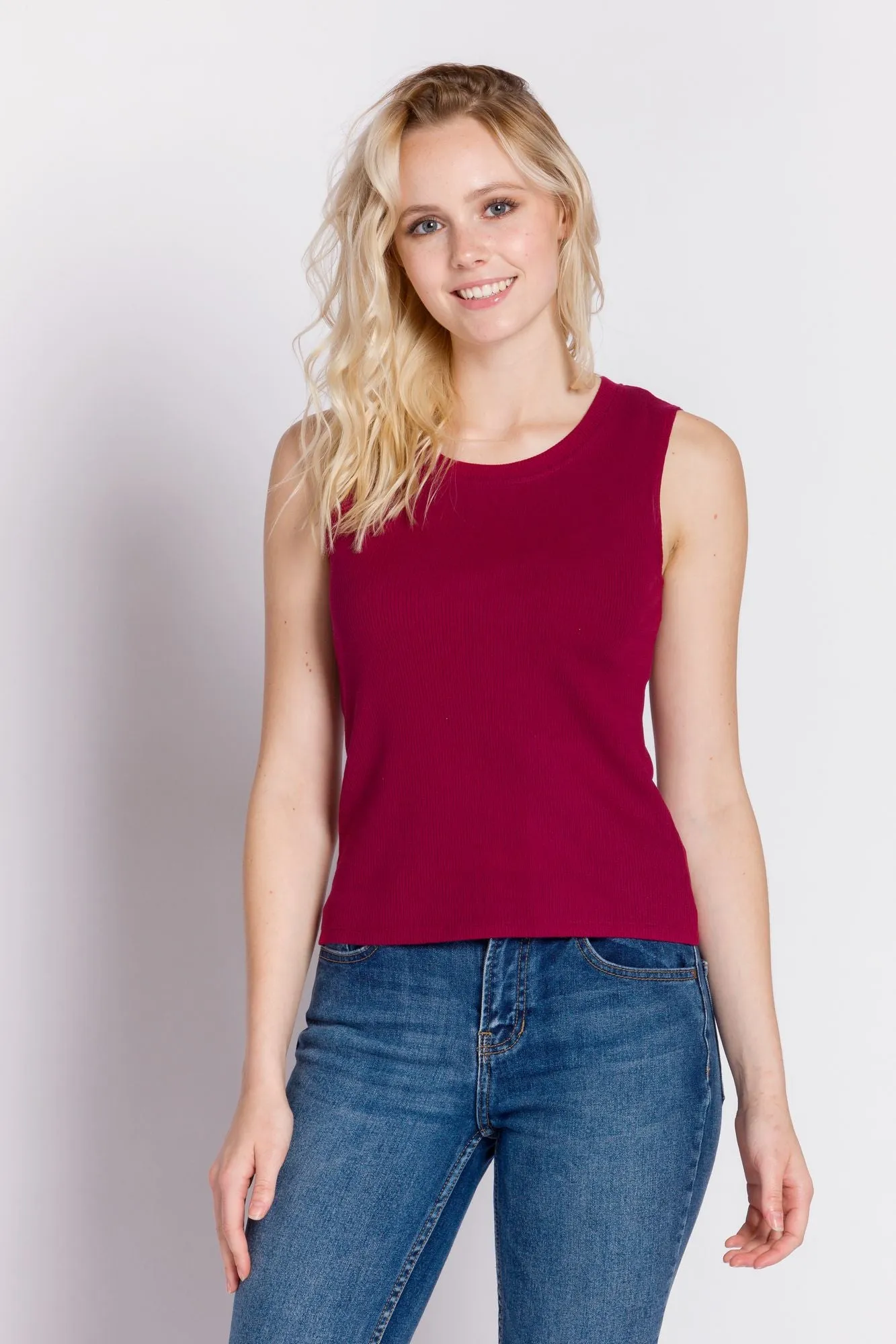 Lyla | Women's Rib Knit Sleeveless Top