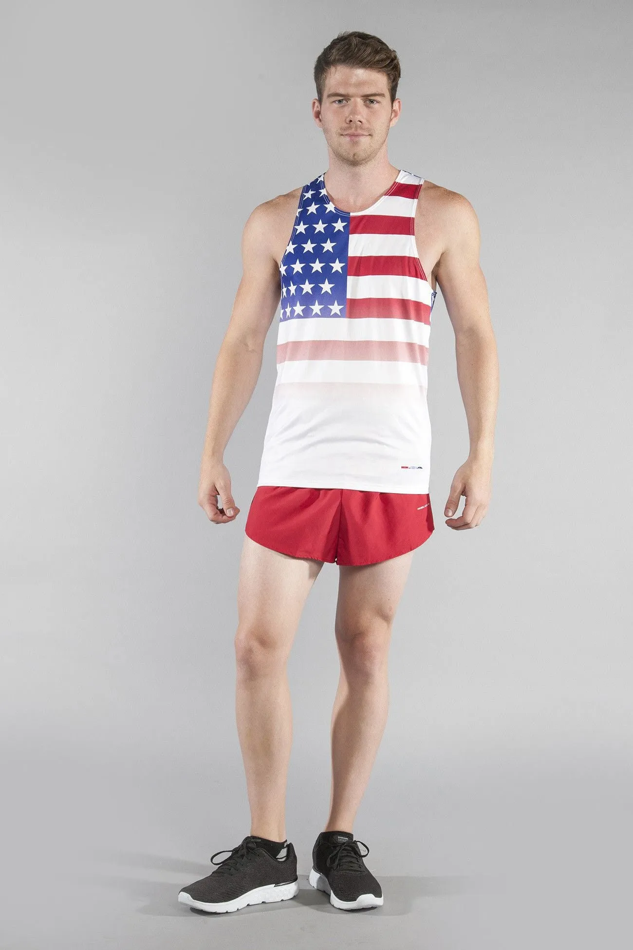 Men's Competitor Lite Printed Singlet [U-Z] - American Flag