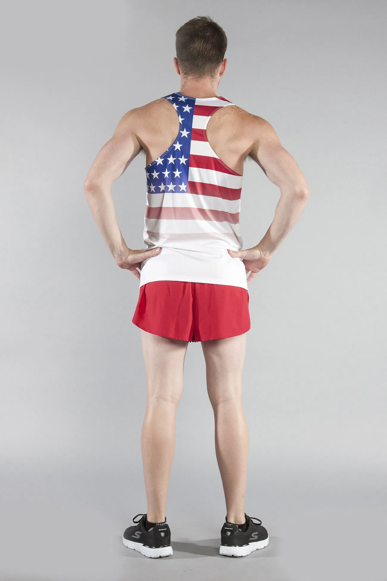 Men's Competitor Lite Printed Singlet [U-Z] - American Flag